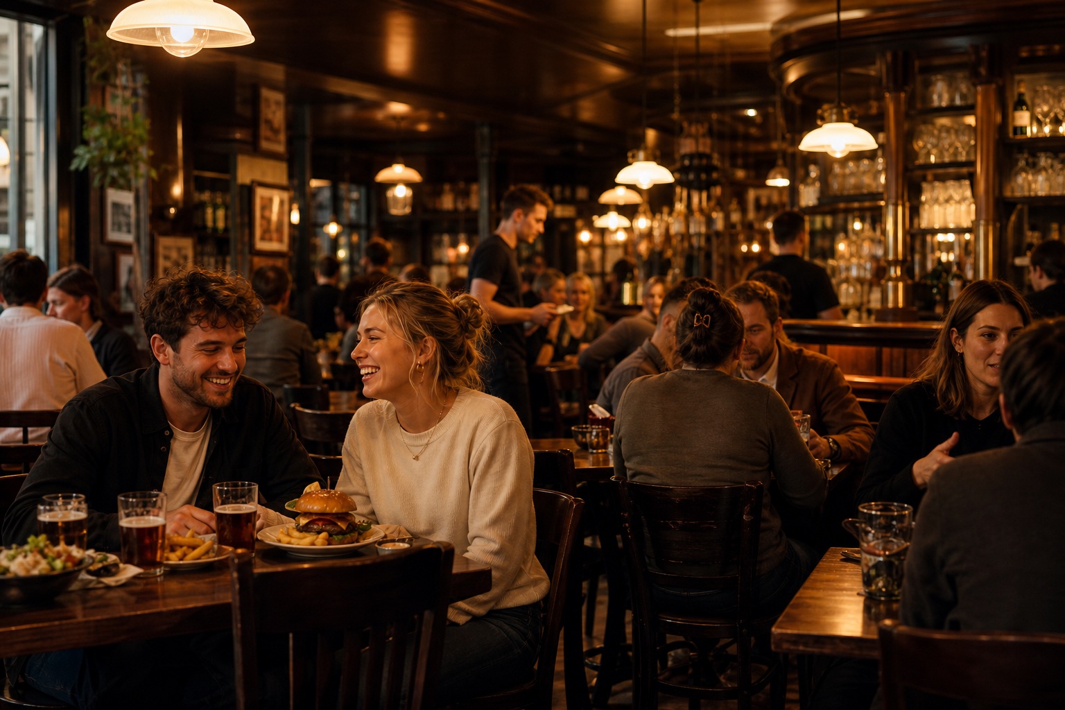 Varm och social kvällsstämning på Lion Bar